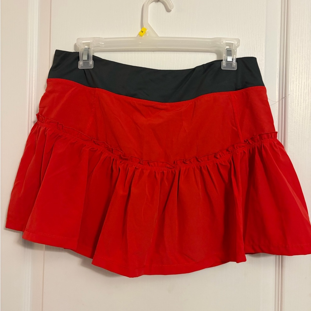 Kyodan Red and Black Mini Skort NWOT